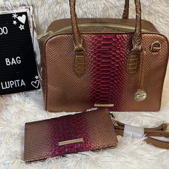 Brahmin Marissa/Ady set in pomegranate harkness - Picture 10 of 12